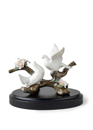 Lladro Doves on a Cherry Tree
