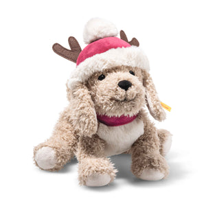 Steiff Soft Cuddly Friends Rudy Dog - Christmas-Goviers