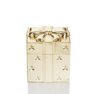 Waterford Christmas Metal Golden Present Box