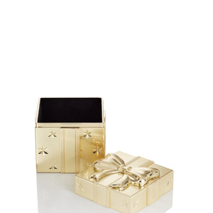 Waterford Christmas Metal Golden Present Box
