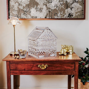 Waterford Christmas Metal Golden Present Box
