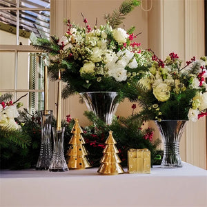 Waterford Christmas Metal Medium Golden Standing Tree