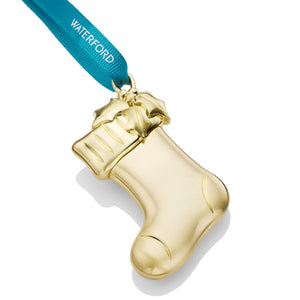 Waterford Christmas Metal Stocking Golden Ornament