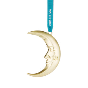 Waterford Christmas Metal Moon Golden Ornament