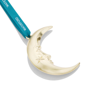 Waterford Christmas Metal Moon Golden Ornament