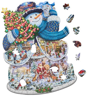 Wentworth Snow Globe Snowman Wooden Puzzle - 240 Pieces
