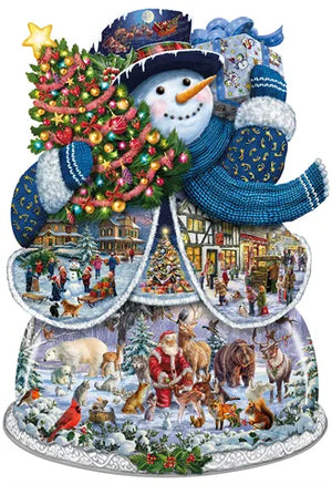 Wentworth Snow Globe Snowman Wooden Puzzle - 240 Pieces