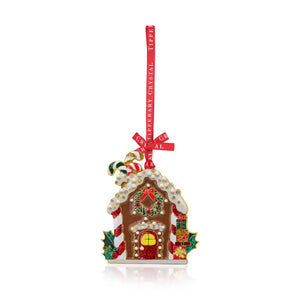 Tipperary Sparkle Gingerbread House with Wreath Christmas Tree Decoration-Goviers