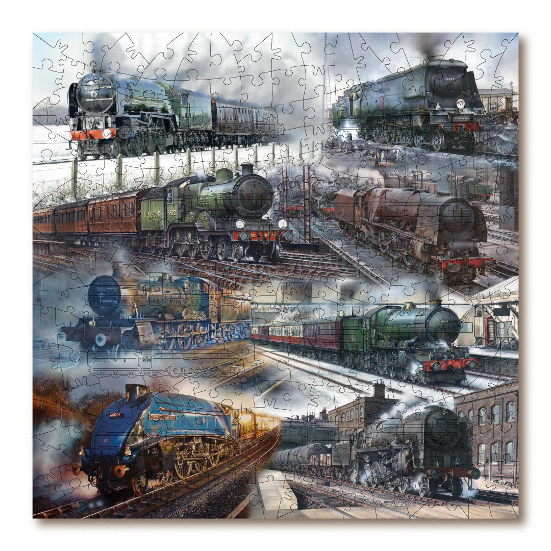 Victory Wooden Puzzles Steam Locomotives of Britain Puzzle
