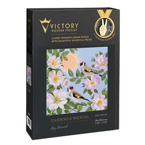Victory Wooden Puzzles Goldfinches & Wild Roses