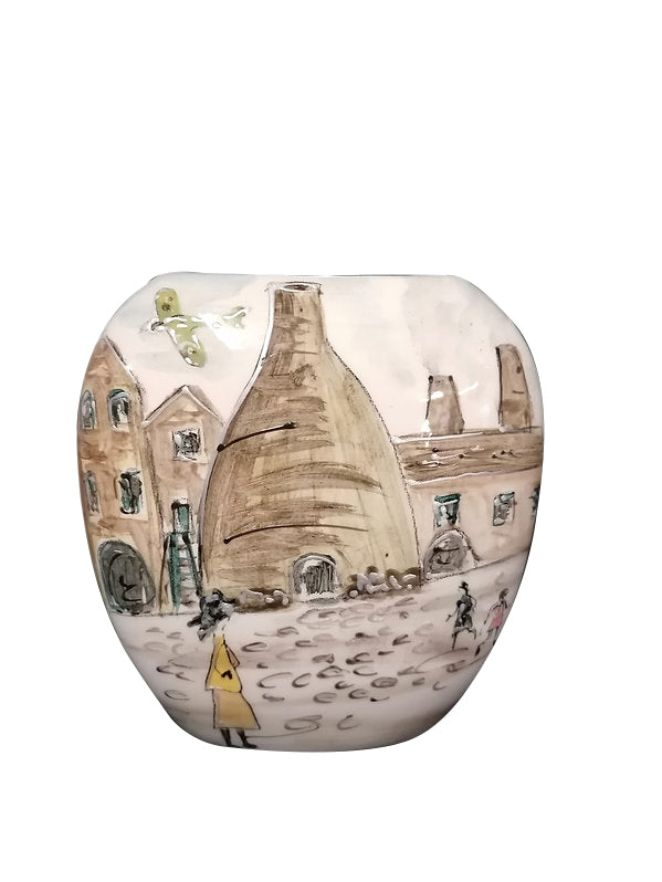 Anita Harris Homage to Lowry Gladstone Museum Purse Vase-Goviers