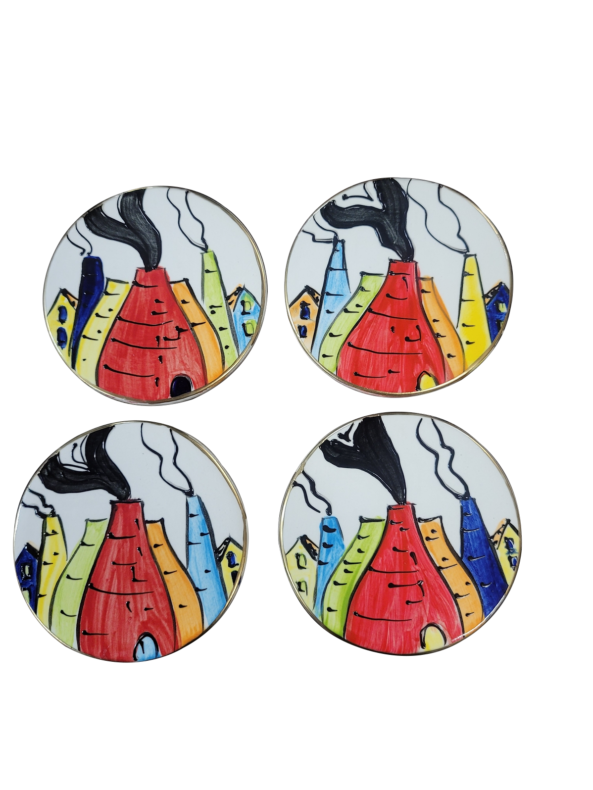 Anita Harris Potteries Coasters Set of 4-Goviers