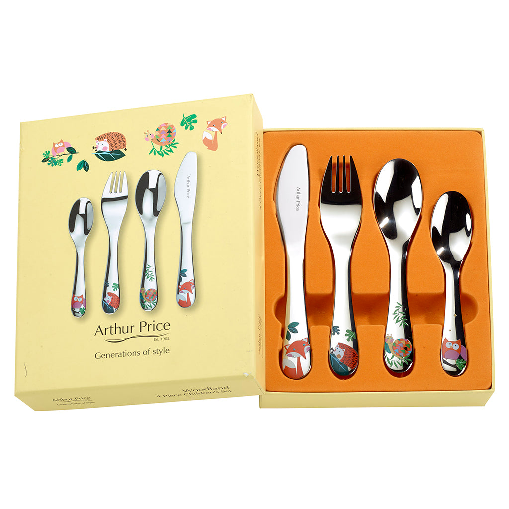 Arthur Price Woodland 4 piece Child's cutlery set-Goviers