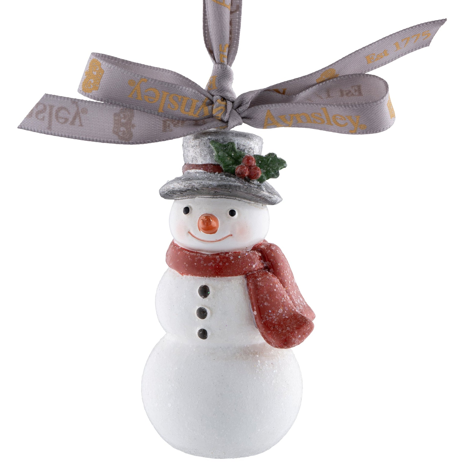 Aynsley Glitter Snowman Hanging Ornament-Goviers