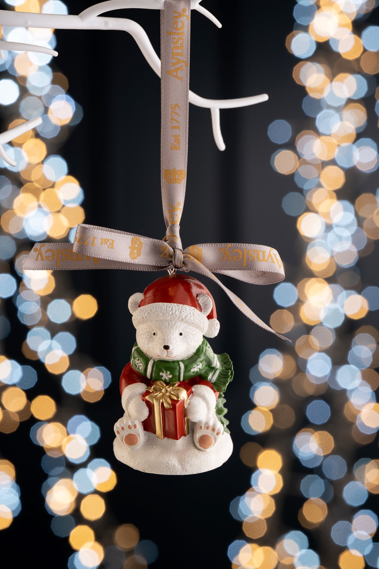 Aynsley Polar Bear & Gift Hanging Ornament-Goviers