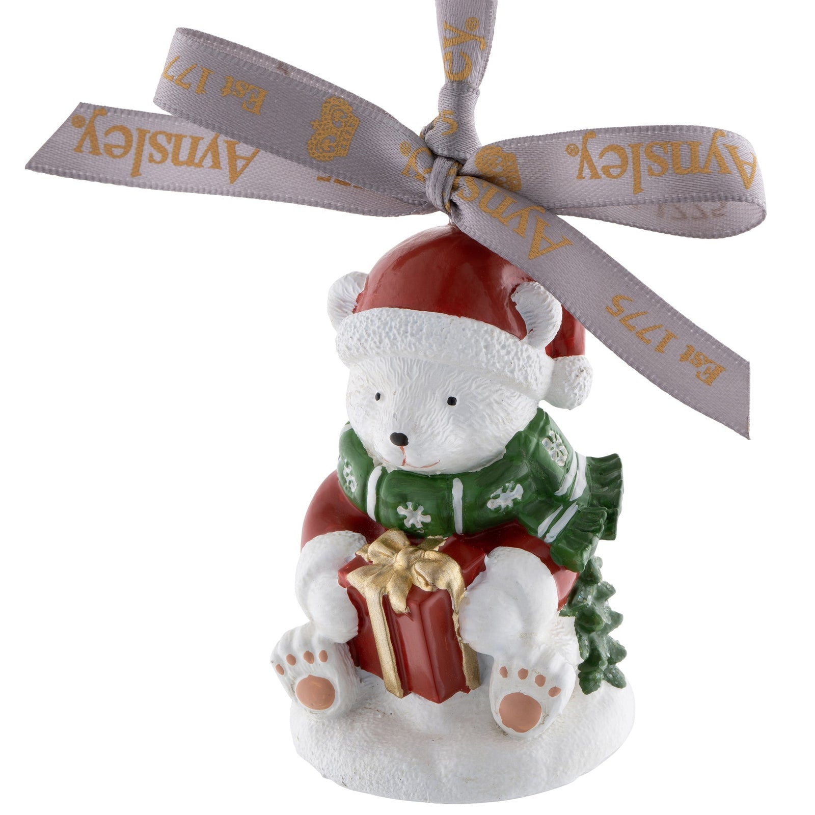 Aynsley Polar Bear & Gift Hanging Ornament-Goviers