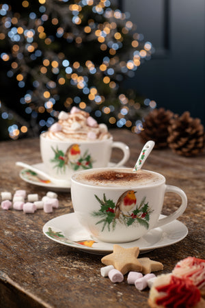 Aynsley Robin Cappuccino / Hot Chocolate Set-Goviers