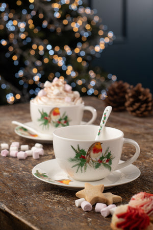 Aynsley Robin Cappuccino / Hot Chocolate Set-Goviers