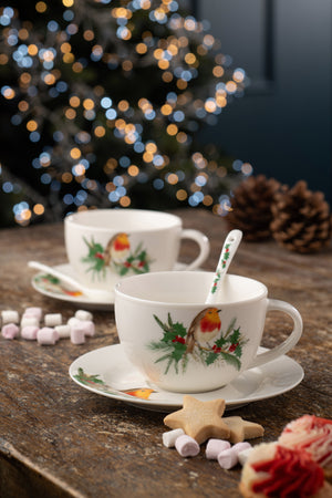 Aynsley Robin Cappuccino / Hot Chocolate Set-Goviers