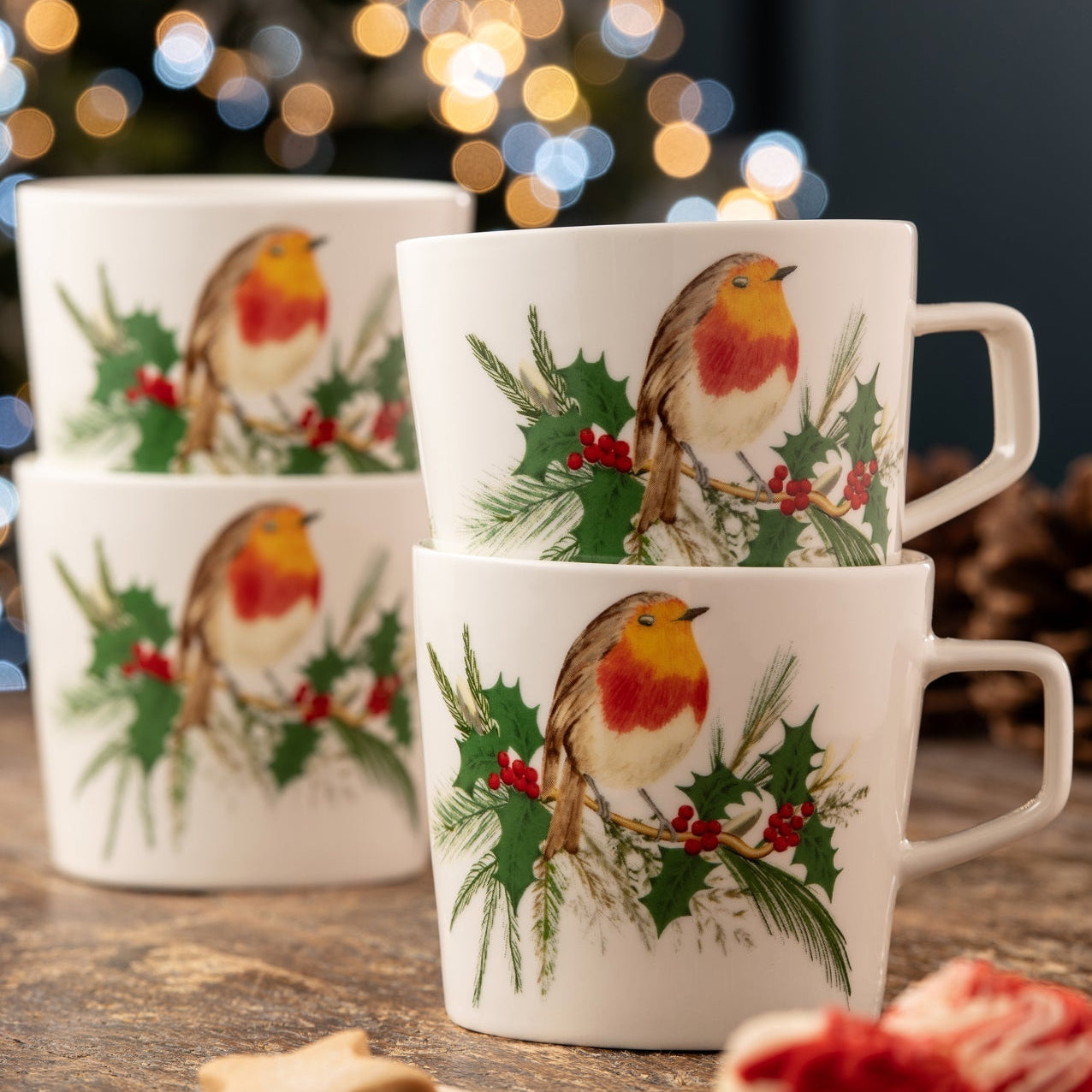 Aynsley Robin Mugs Set of 4-Goviers