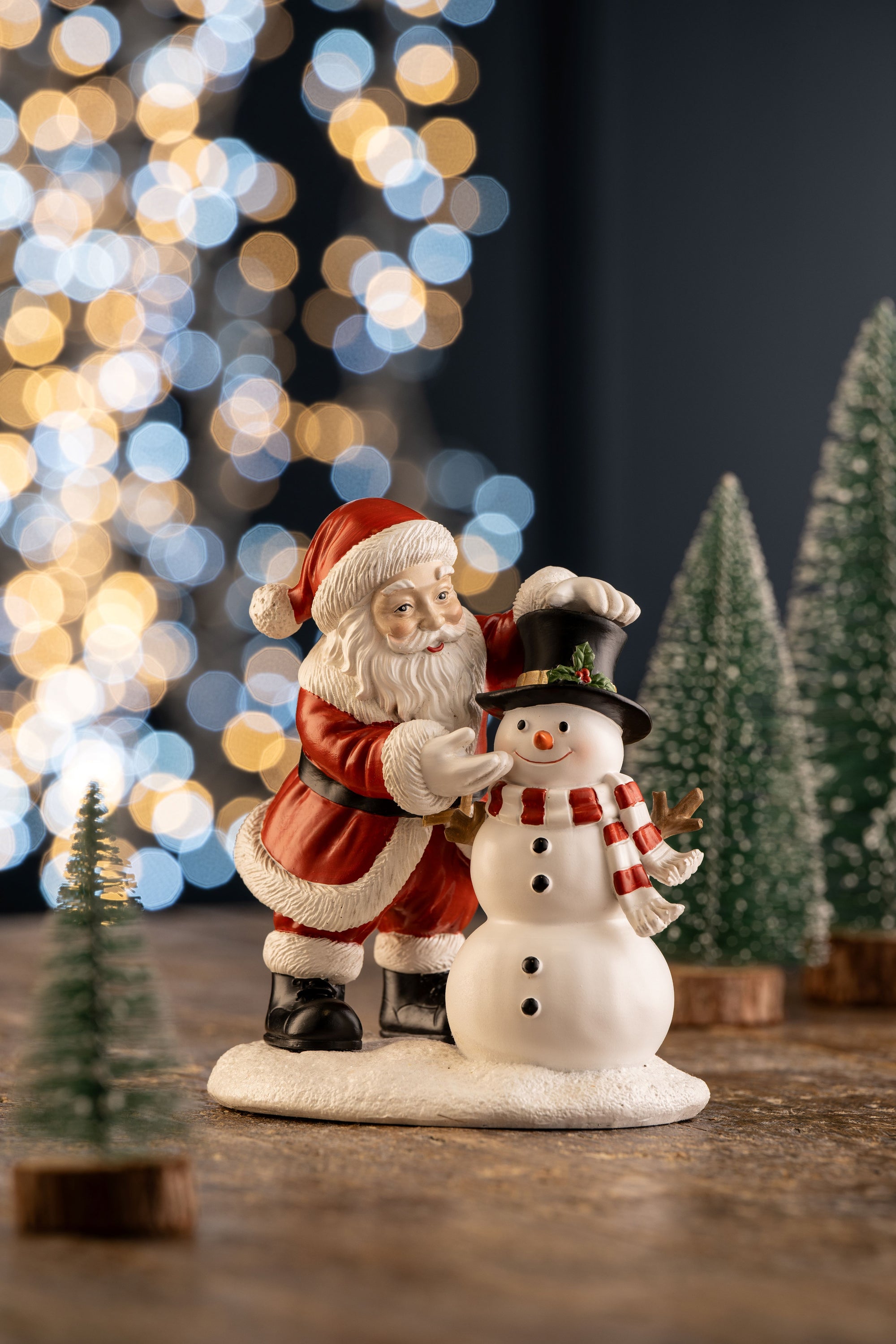 Aynsley Santa & Snowman Figurine-Goviers