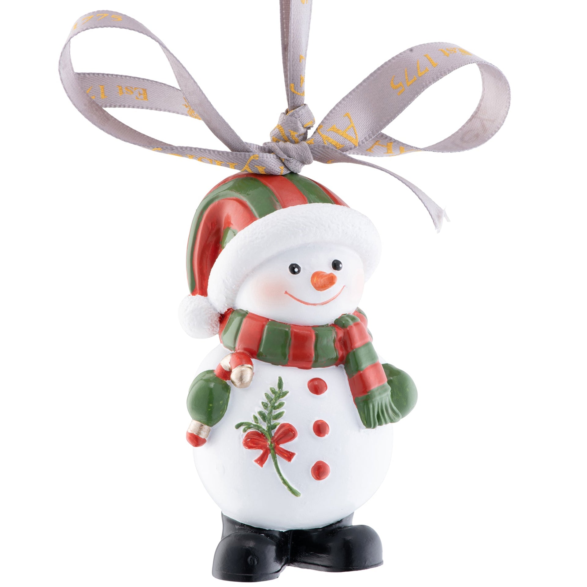 Aynsley Snowman Candy Cane Hanging Ornament-Goviers