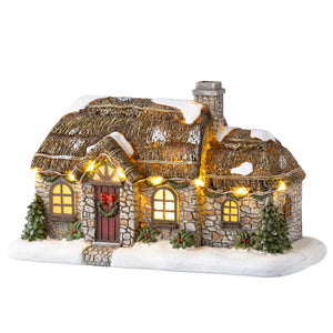 Aynsley Stone Thatched Cottage LED-Goviers