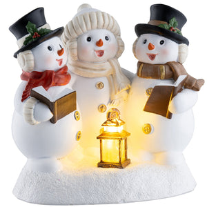 Aynsley Trio of Snowmen Carol Singers LED-Goviers
