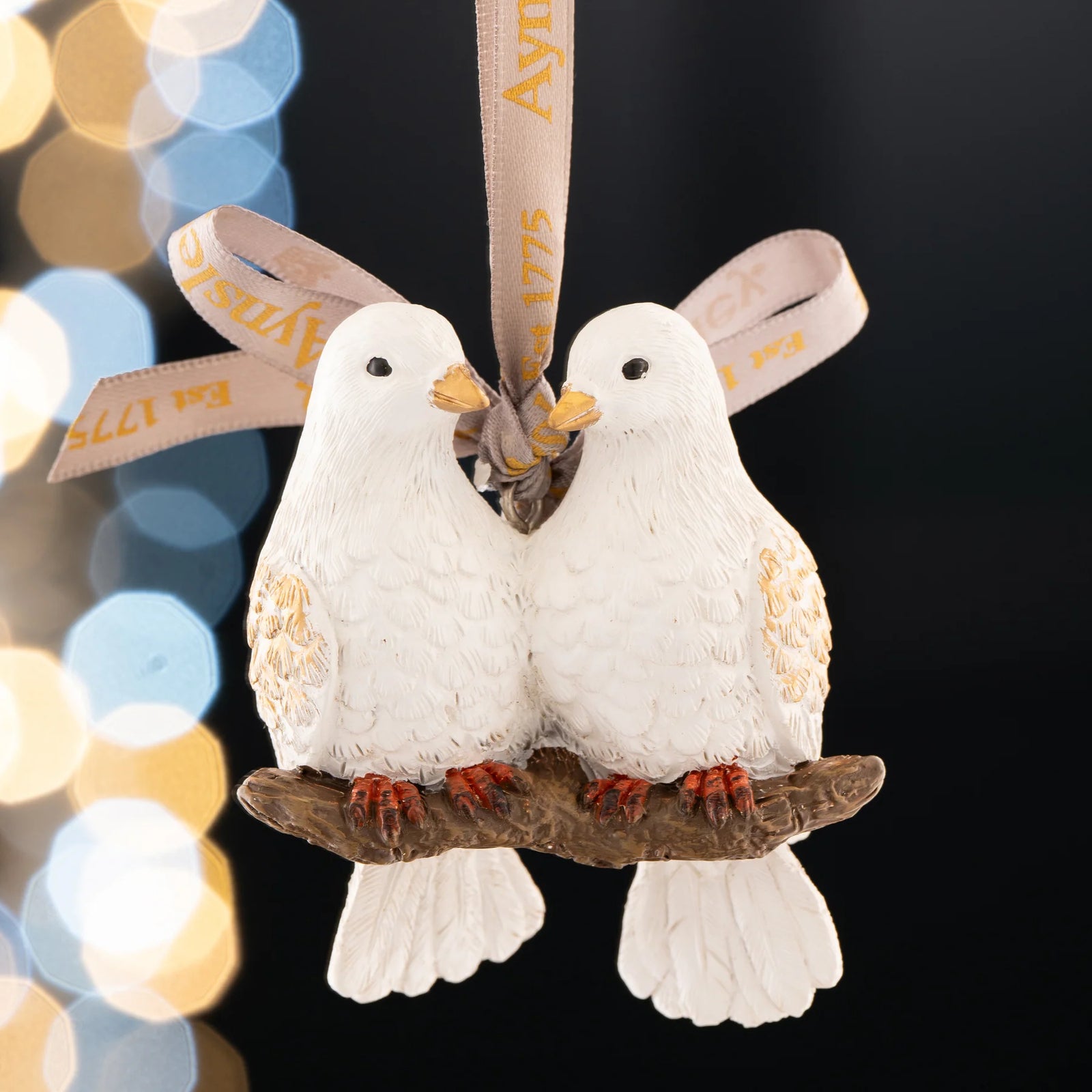 Aynsley Two Turtle Doves Hanging Ornament-Goviers