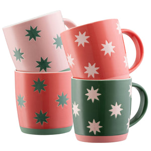 Belleek Bright Star Mug Set of 4-Goviers