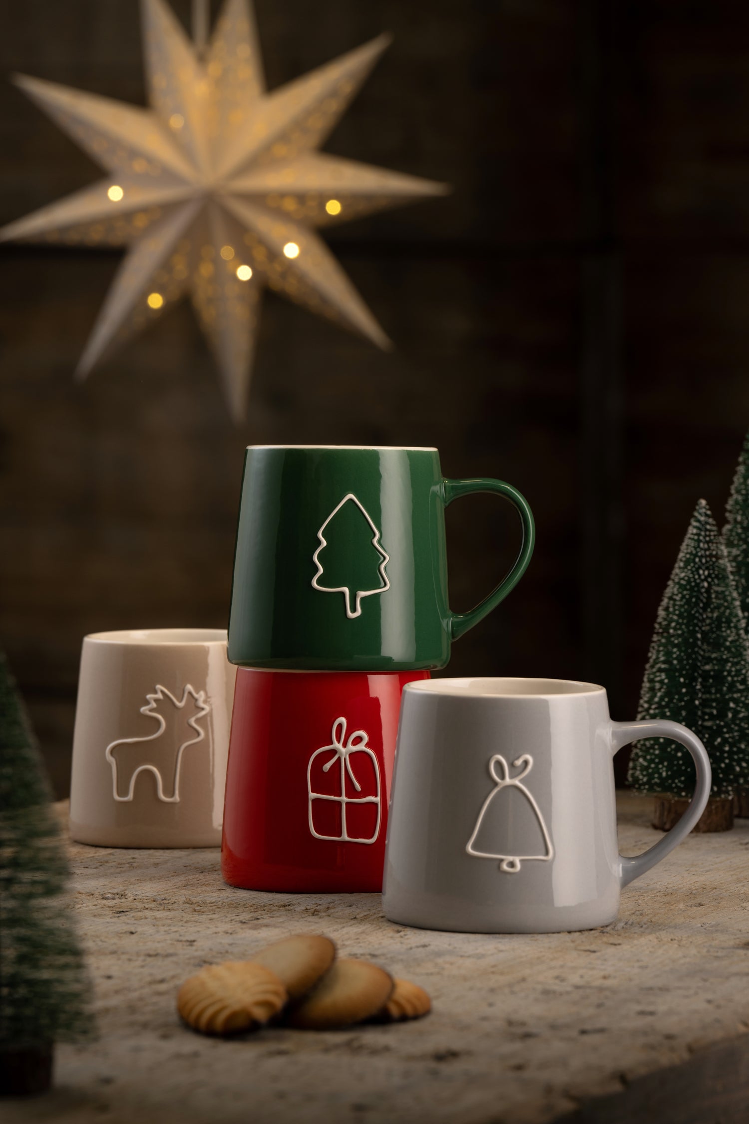 Belleek Christmas Doodles Mug Set of 4-Goviers