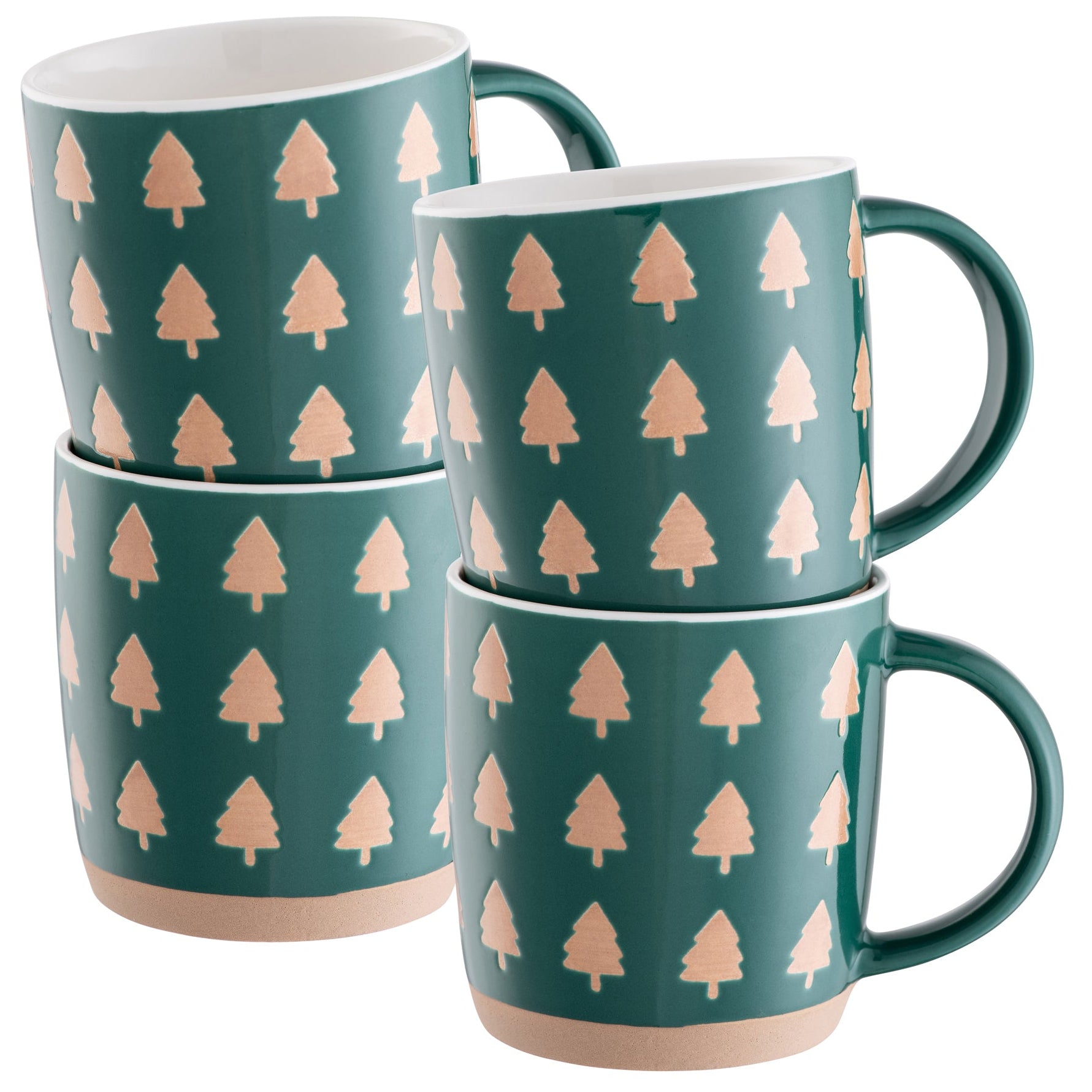 Belleek Christmas Tree Mug Set of 4-Goviers