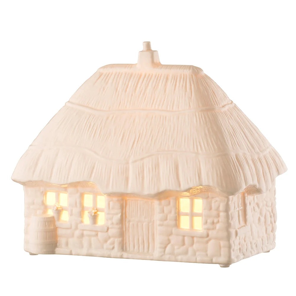 Belleek Classic Thatched Cottage Luminaire-Goviers
