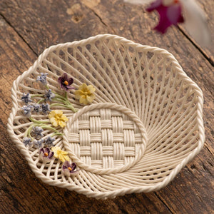 Belleek Classic Wild Irish Hedgerow Spring Basket-Goviers