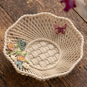 Belleek Classic Wild Irish Hedgerow Summer Basket-Goviers