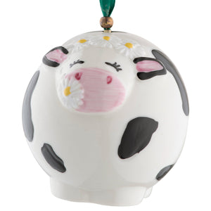 Belleek Daisy the Cow Hanging Ornament-Goviers