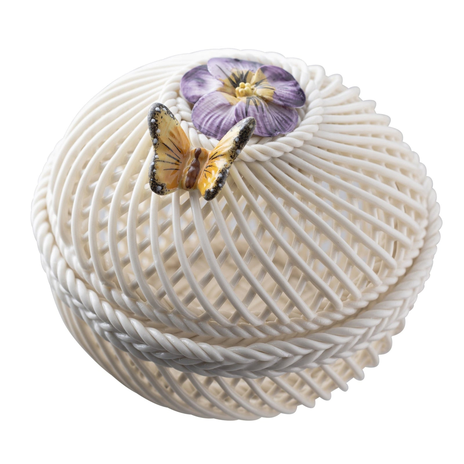 Belleek February Viola Basket-Goviers