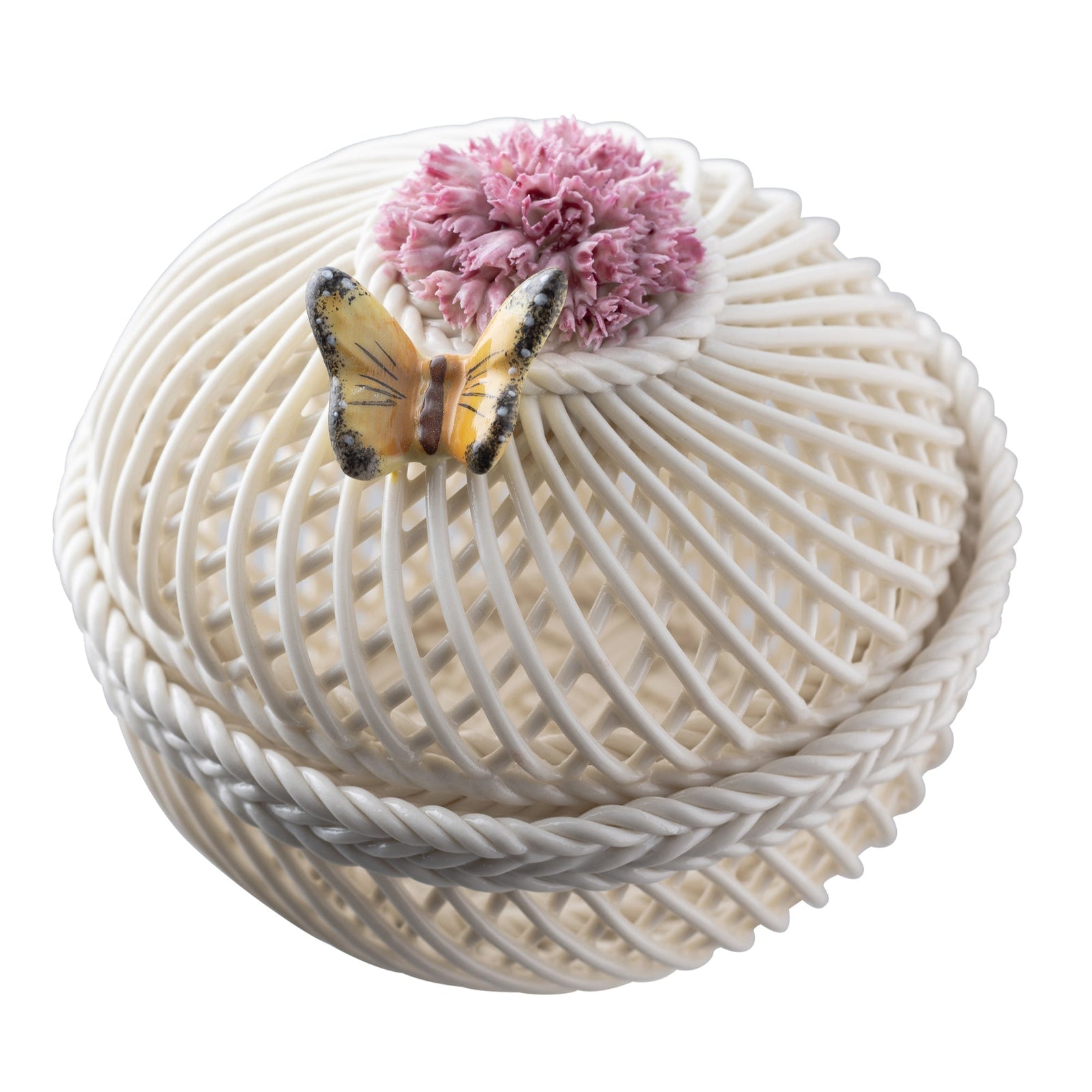 Belleek January Carnation Basket-Goviers