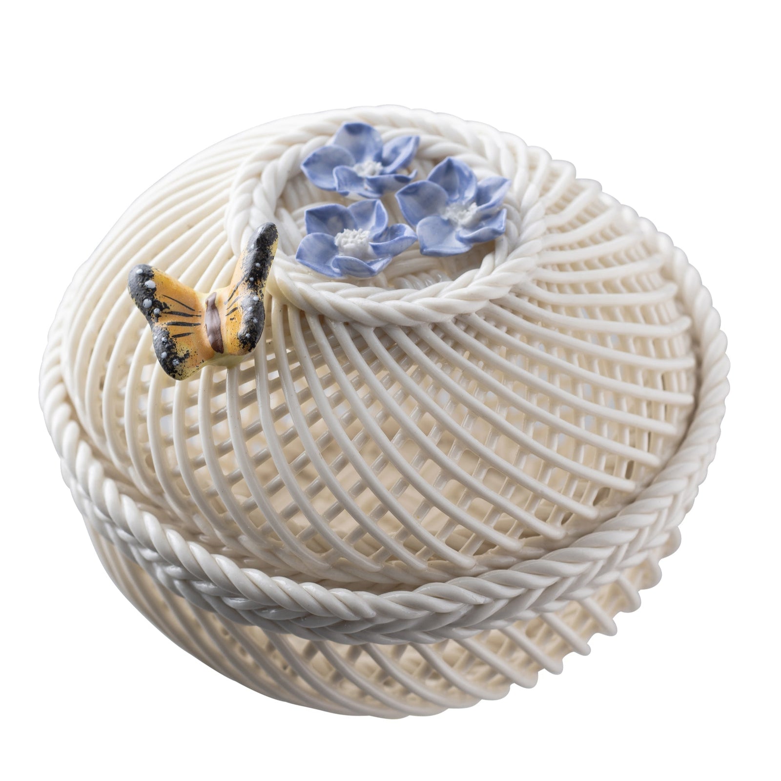 Belleek July Delphinium Basket-Goviers