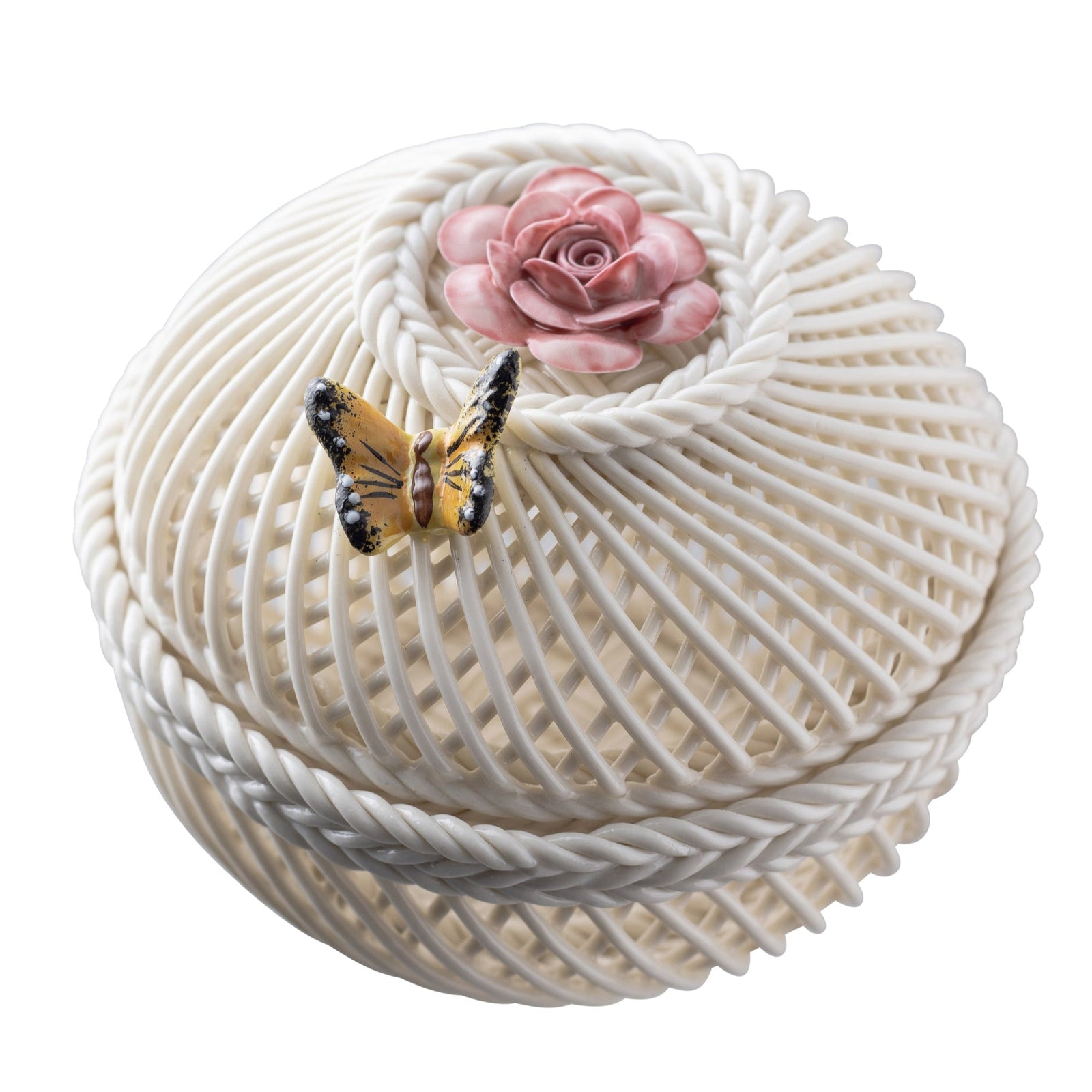 Belleek June Rose Basket-Goviers