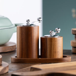 Belleek Living Acacia Salt & Pepper Mill Grinder Set-Goviers