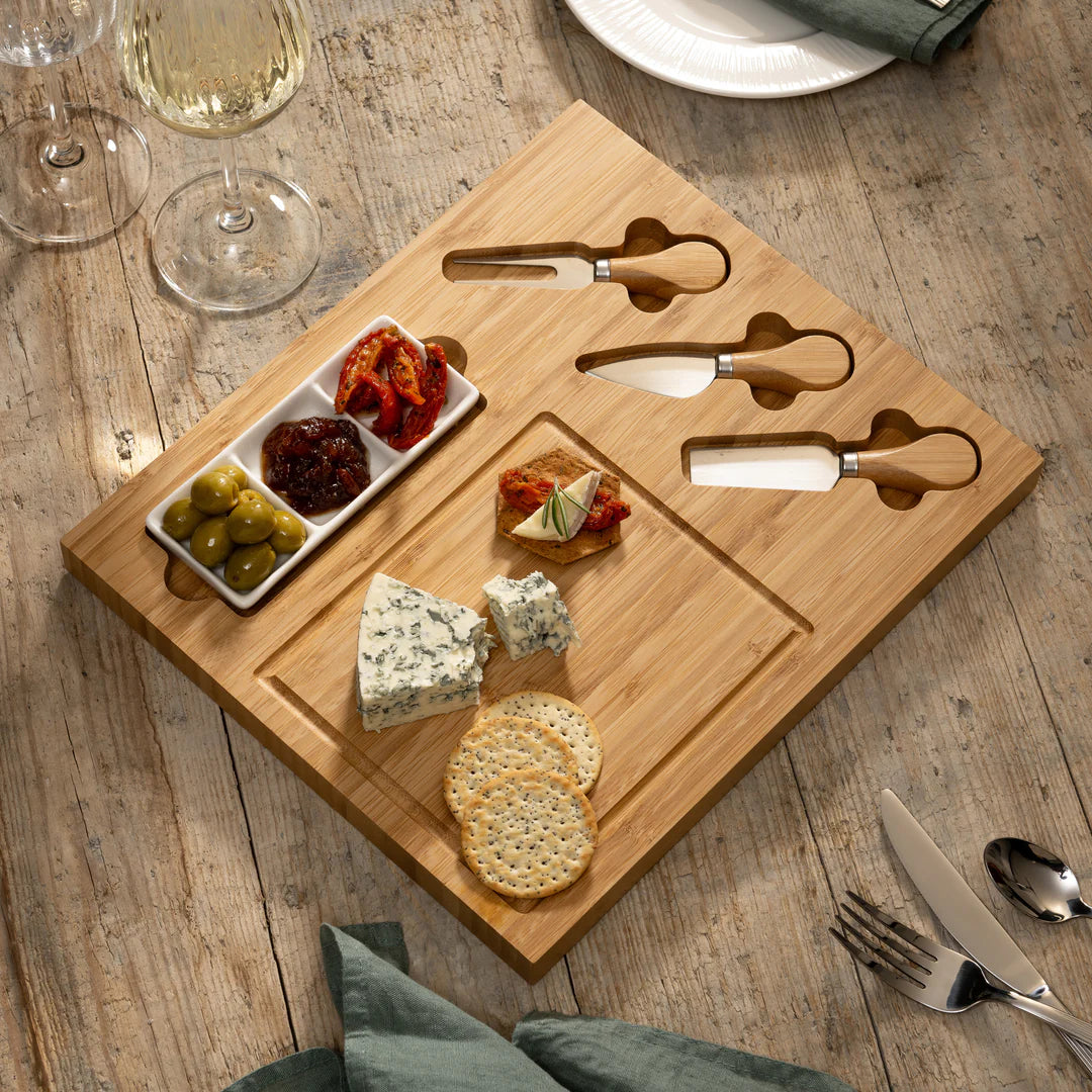 Belleek Living Cheese Board & Cheese Knife Set-Goviers