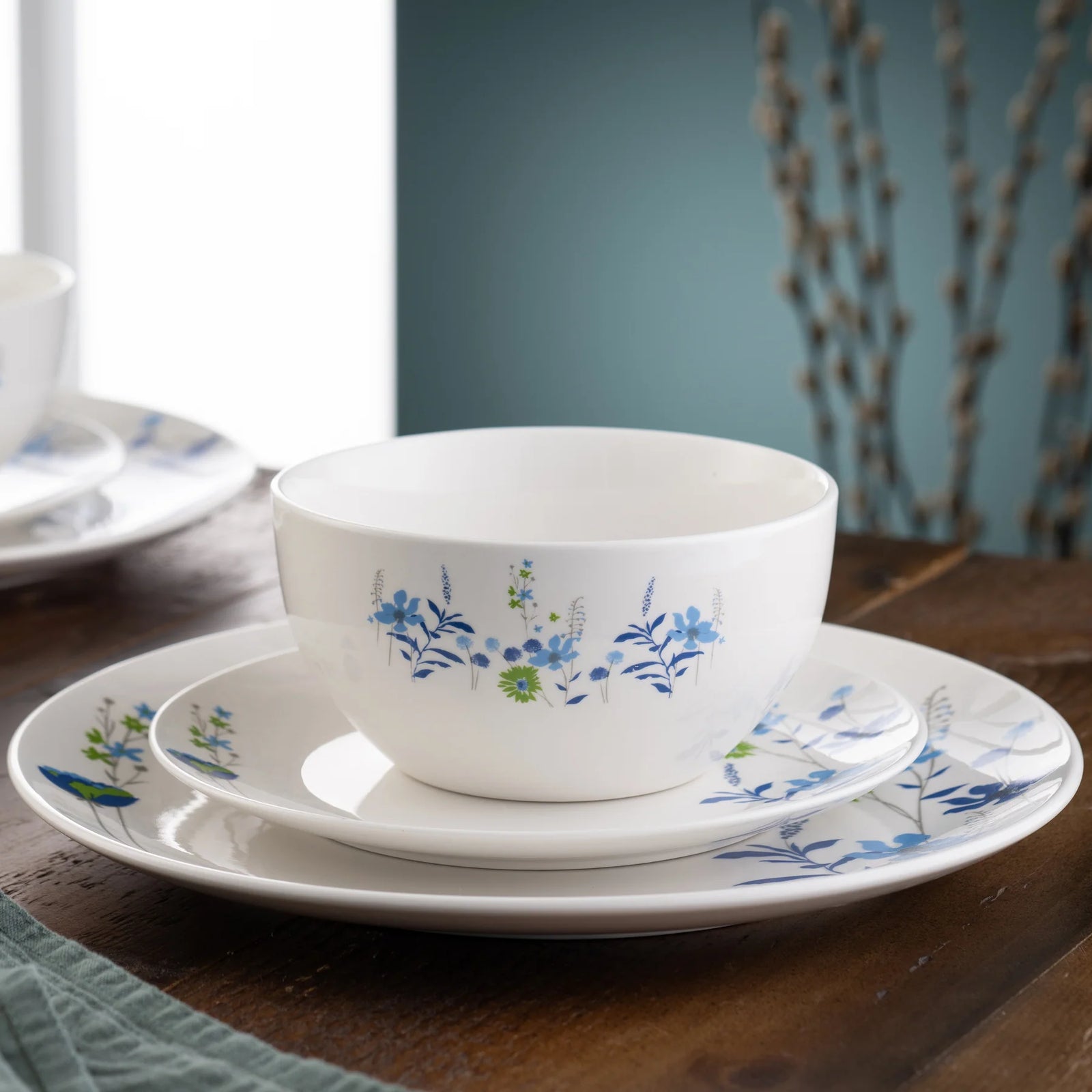 Belleek Living Indigo Bloom 12 Piece Set-Goviers