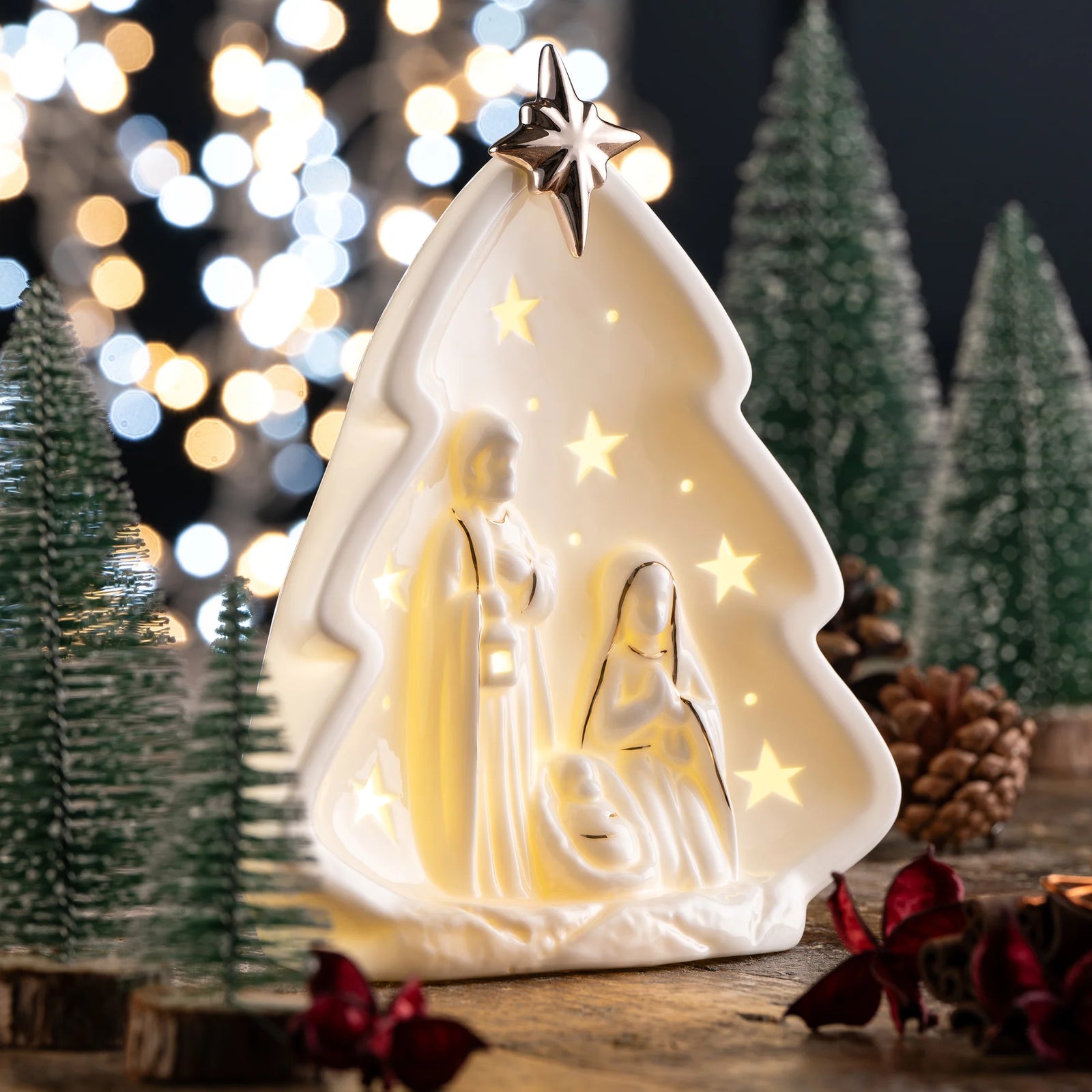 Belleek Living Nativity Tree LED-Goviers