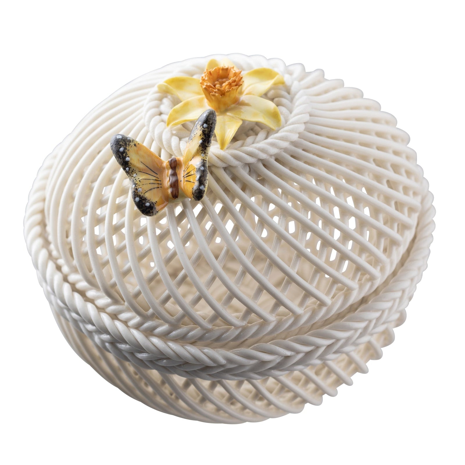 Belleek March Daffodil Basket-Goviers