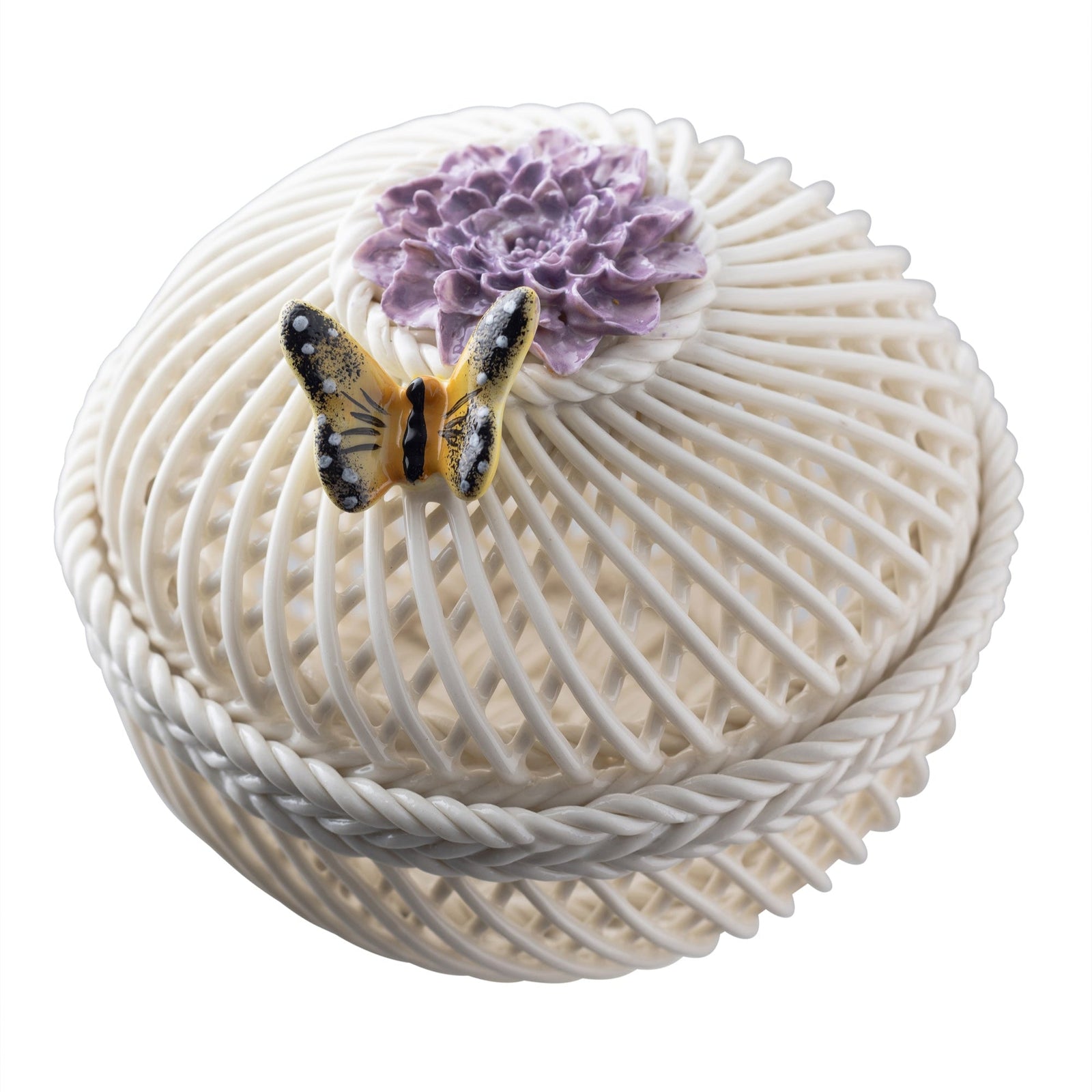 Belleek November Chrysanthemum Basket-Goviers