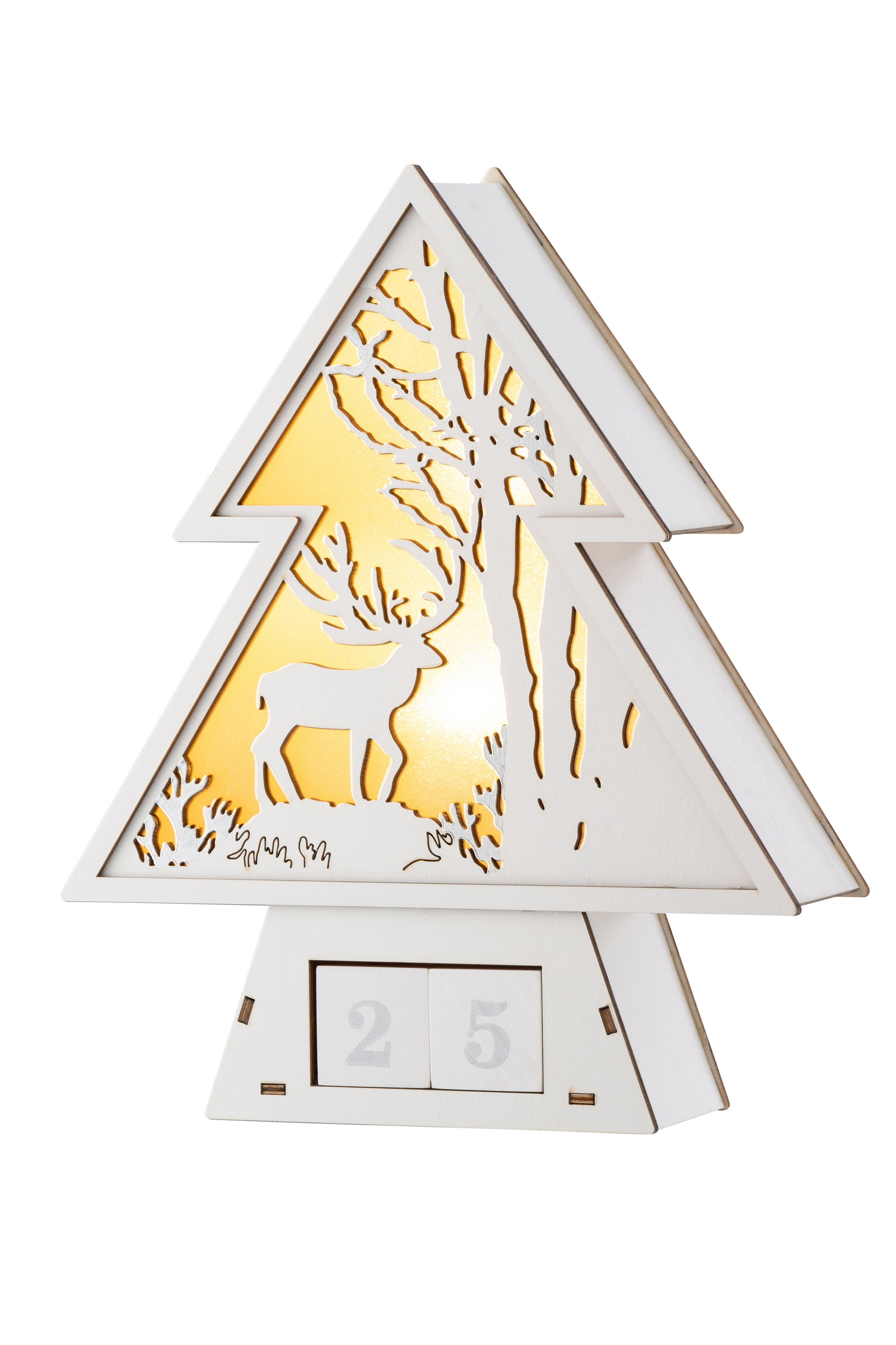 Belleek Reindeer Advent Wooden LED-Goviers