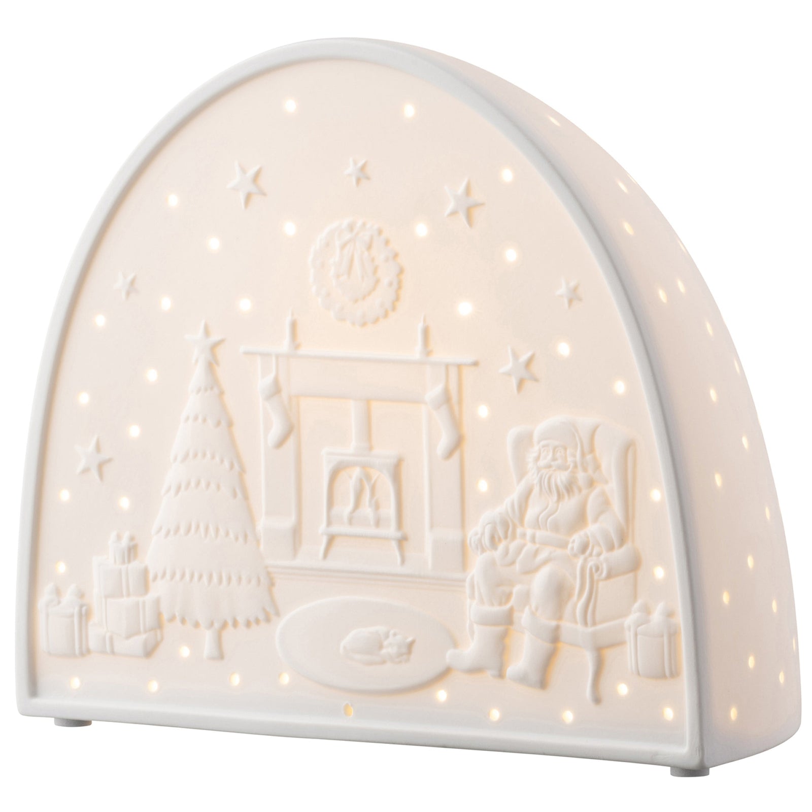 Belleek Santa by the Fire Luminaire-Goviers
