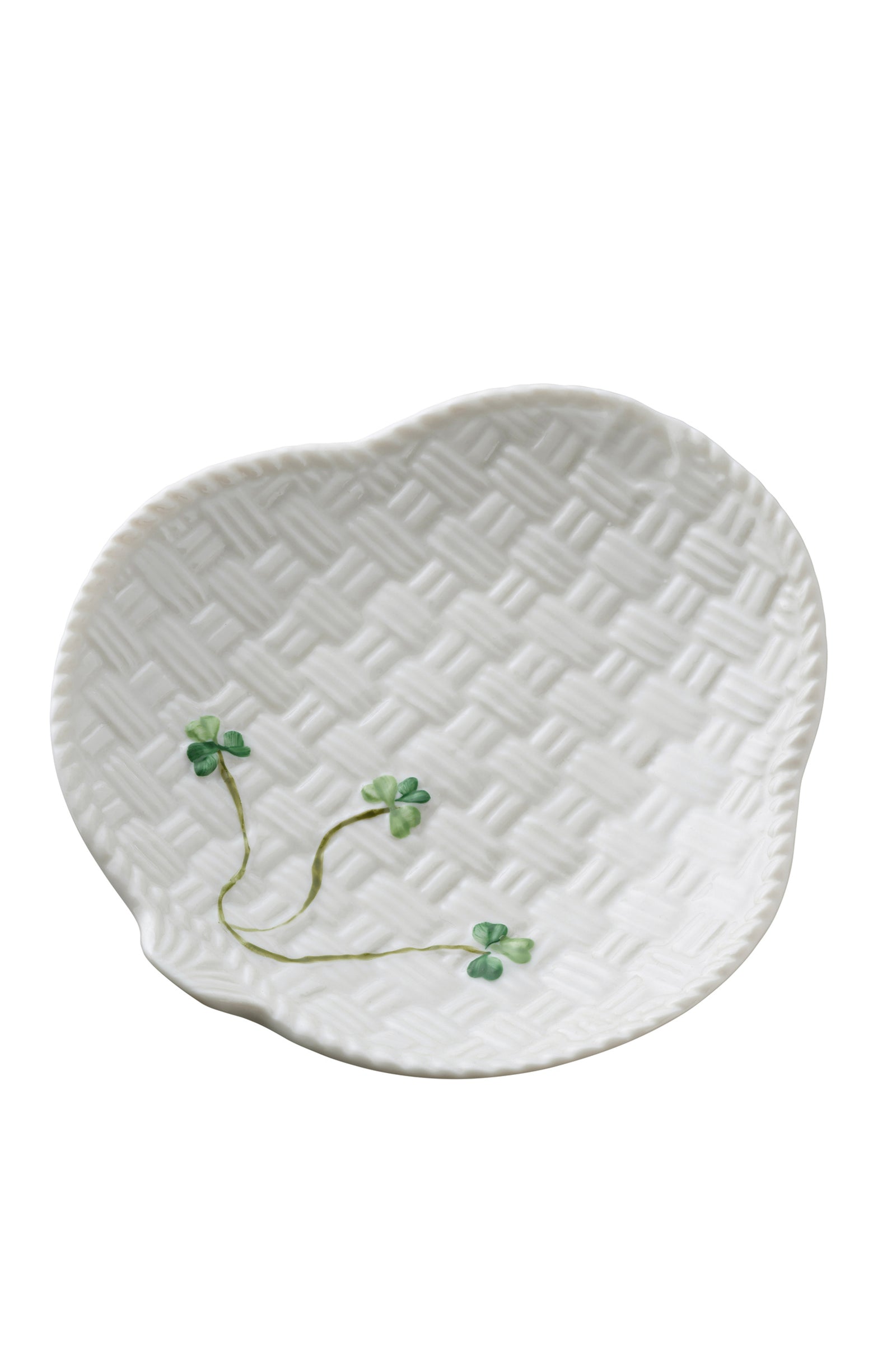 Belleek Shamrock Canape Plate Set of 2-Goviers