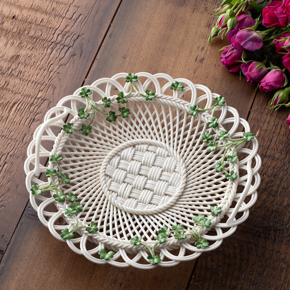Belleek Shamrock Heritage Basket-Goviers